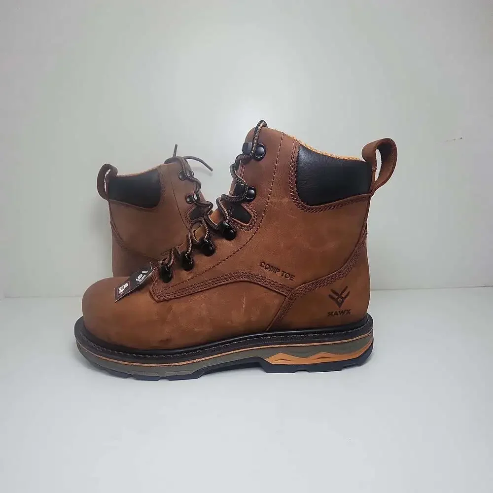 Hawx Composite Toe Work Boots, Men Size 9.5D